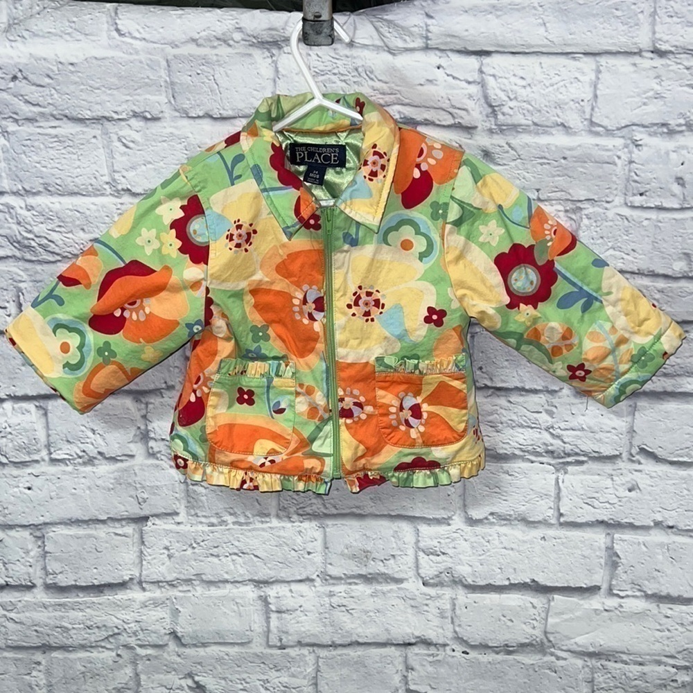 THE CHILDRENS PLACE Multi Color Floral Jacket Size 24 months